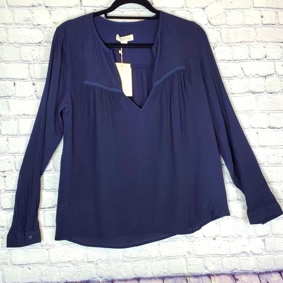NAVY Blue Long-Sleeved Tunic in Size Small/ 6 NWT from Anthropologie - Picture 1 of 7